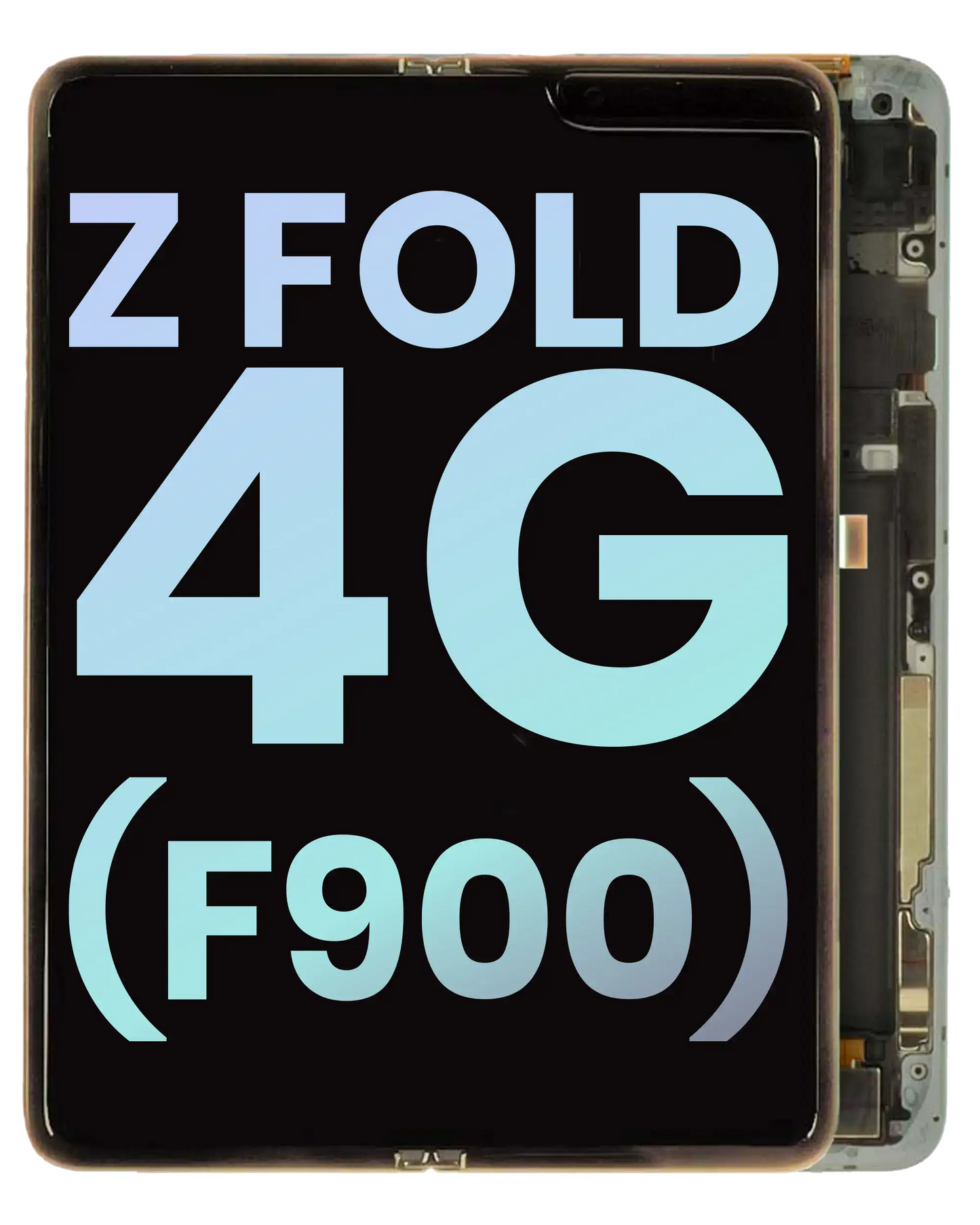Inner OLED Assembly With Frame For Samsung Galaxy Z Fold 4G (F900) (Service Pack) (Cosmos Black)