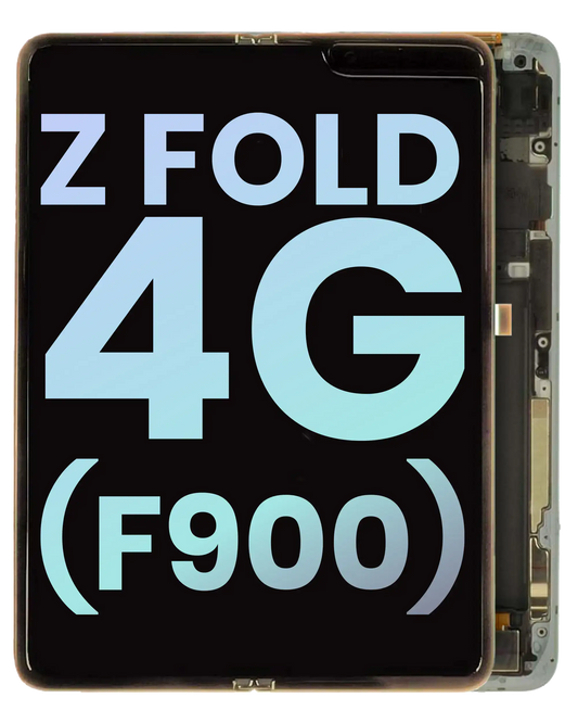 Inner OLED Assembly With Frame For Samsung Galaxy Z Fold 4G (F900) (Service Pack) (Cosmos Black)