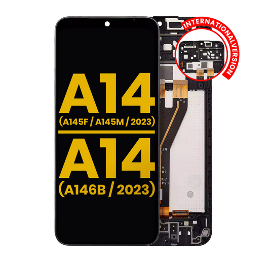 LCD Assembly With Frame For Samsung Galaxy A14 4G (A145F / A145M / 2023) / A14 5G (A146B / 2023) (International Version) (Refurbished) (All Colors)