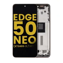 OLED Assembly With Frame For Motorola Moto Edge 50 Neo (XT2409-3 / 2024) (Refurbished) (Latte)