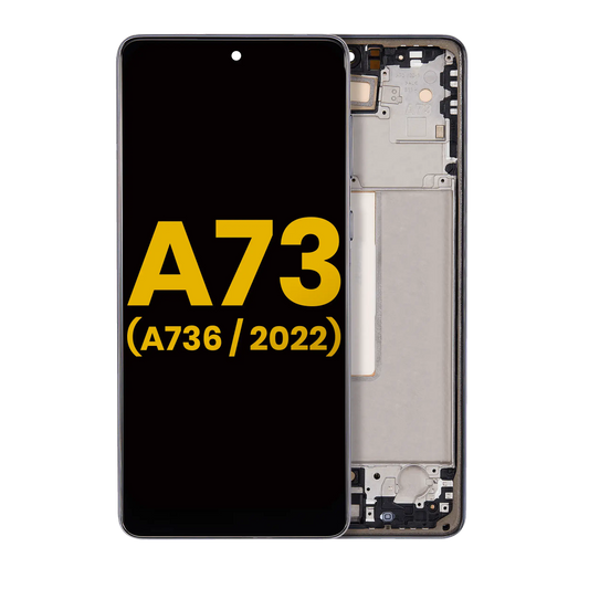 OLED Assembly With Frame For Samsung Galaxy A73 5G (A736 / 2022) (Refurbished) (Gray)