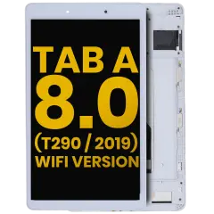 LCD Assembly With Frame For Samsung Galaxy Tab A 8.0" (T290) (2019) (WiFi Version) (Refurbished) (White)