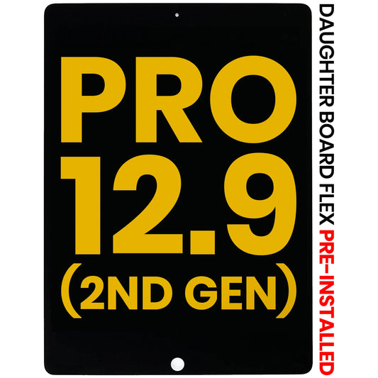LCD Assembly With Digitizer & Daughter Board Flex Pre-Installed For iPad Pro 12.9" 2nd Gen (2017) (Refurbished) (Black)