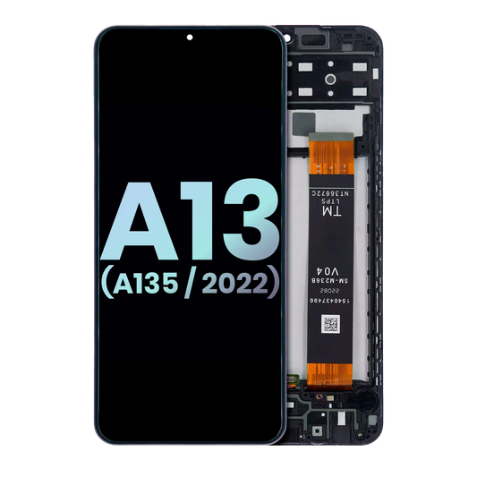 LCD Assembly With Frame For Samsung Galaxy A13 4G (A135 / 2022) (Service Pack) (All Colors)