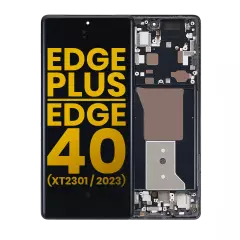 OLED Assembly With Frame For Motorola Edge Plus / Edge 40 Pro (XT2301 / 2023) (Genuine OEM) (Interstellar Black)
