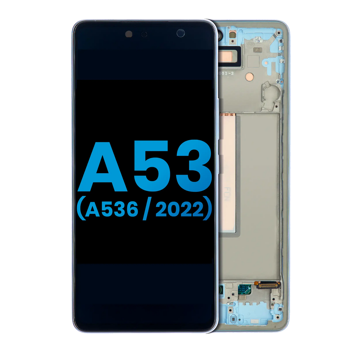 LCD Assembly With Frame For Samsung Galaxy A53 5G (A536 / 2022) (Without Finger Print Sensor) (Aftermarket: Incell) (Blue)