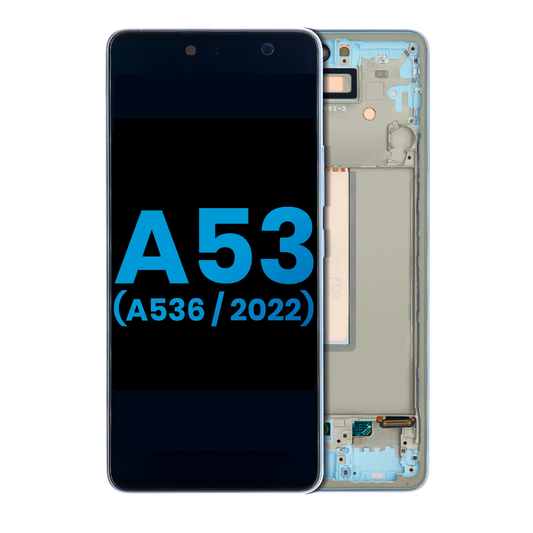 LCD Assembly With Frame For Samsung Galaxy A53 5G (A536 / 2022) (Without Finger Print Sensor) (Aftermarket: Incell) (Blue)