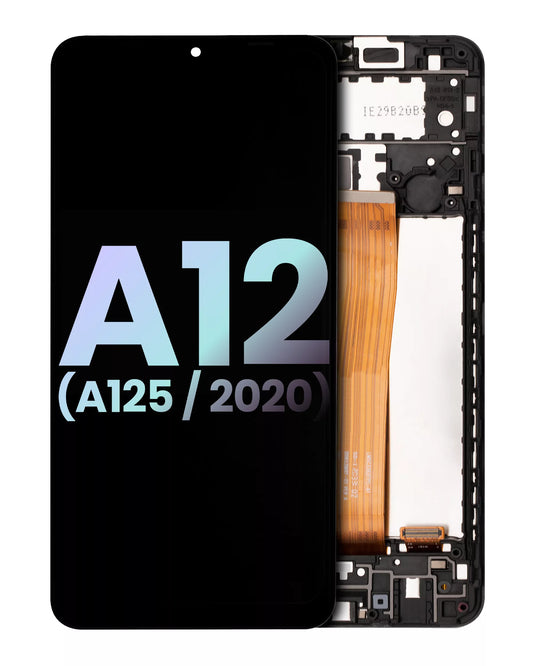 LCD Assembly With Frame For Samsung Galaxy A12 (A125 / 2020) (Service Pack) (All Colors)
