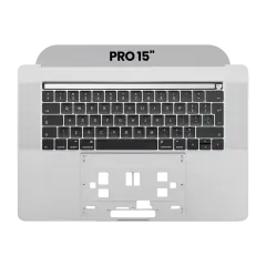 Top Case with Keyboard (ANSI US) For MacBook Pro 15" A1707 (2016-2017) (Used OEM Pull: Grade B/C) (Space Gray)