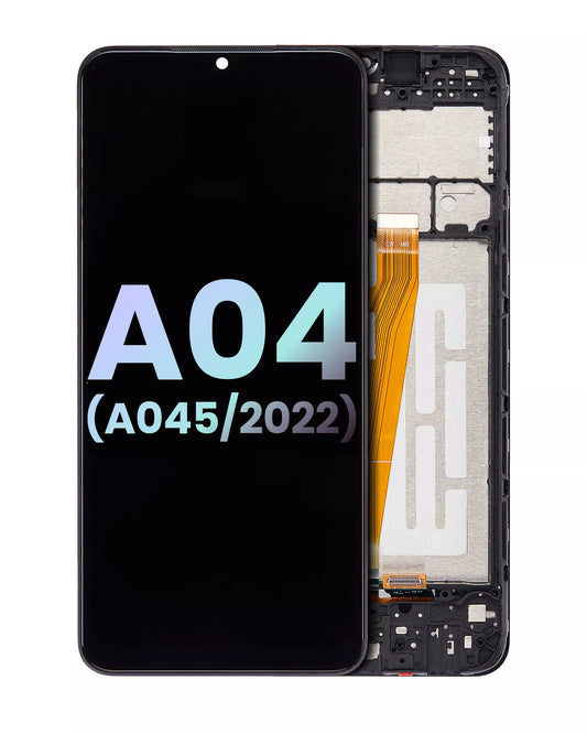 LCD Assembly With Frame For Samsung Galaxy A04 (A045 / 2022) (Service Pack) (All Colors)