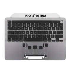Top Case with Battery and Keyboard (ANSI US) For MacBook Pro 13" A2289 (2020) (Used OEM Pull: Grade B/C) (Space Gray)