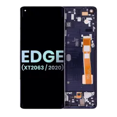 OLED Assembly With Frame For Motorola Edge 5G (XT2063 / 2020) (Genuine OEM) (Midnight Magenta)