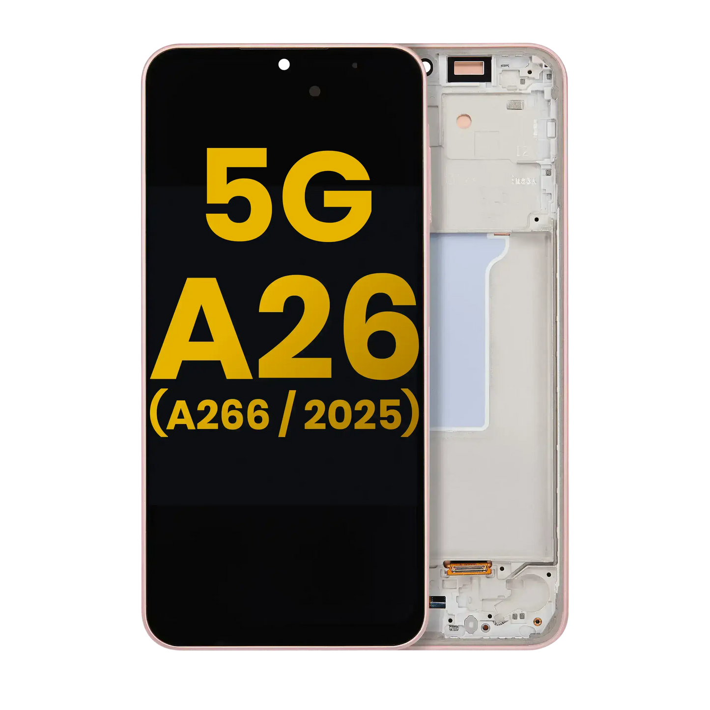 OLED Assembly With Frame For Samsung Galaxy A26 5G (A266 / 2025) (Refurbished) (Peach Pink)