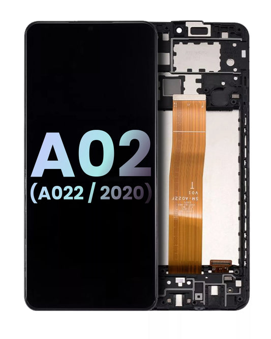 LCD Assembly With Frame For Samsung Galaxy A02 (A022 / 2022) (Service Pack) (All Colors)