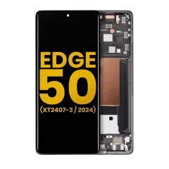 OLED Assembly With Frame For Motorola Moto Edge 50 (XT2407-3 / 2024) (Refurbished) (Koala Gray)