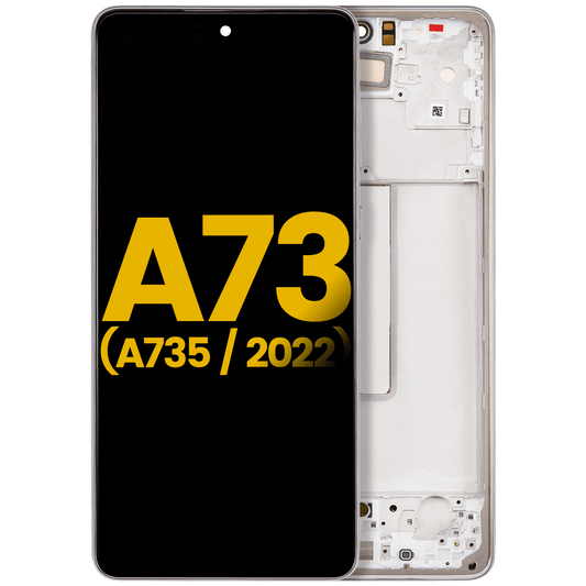 OLED Assembly With Frame For Samsung Galaxy A73 (A735 / 2022) (Refurbished) (White)