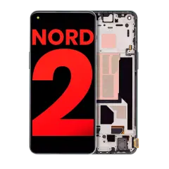 OLED Assembly With Frame For OnePlus Nord 2 5G (Aftermarket Plus) (Blue Haze)