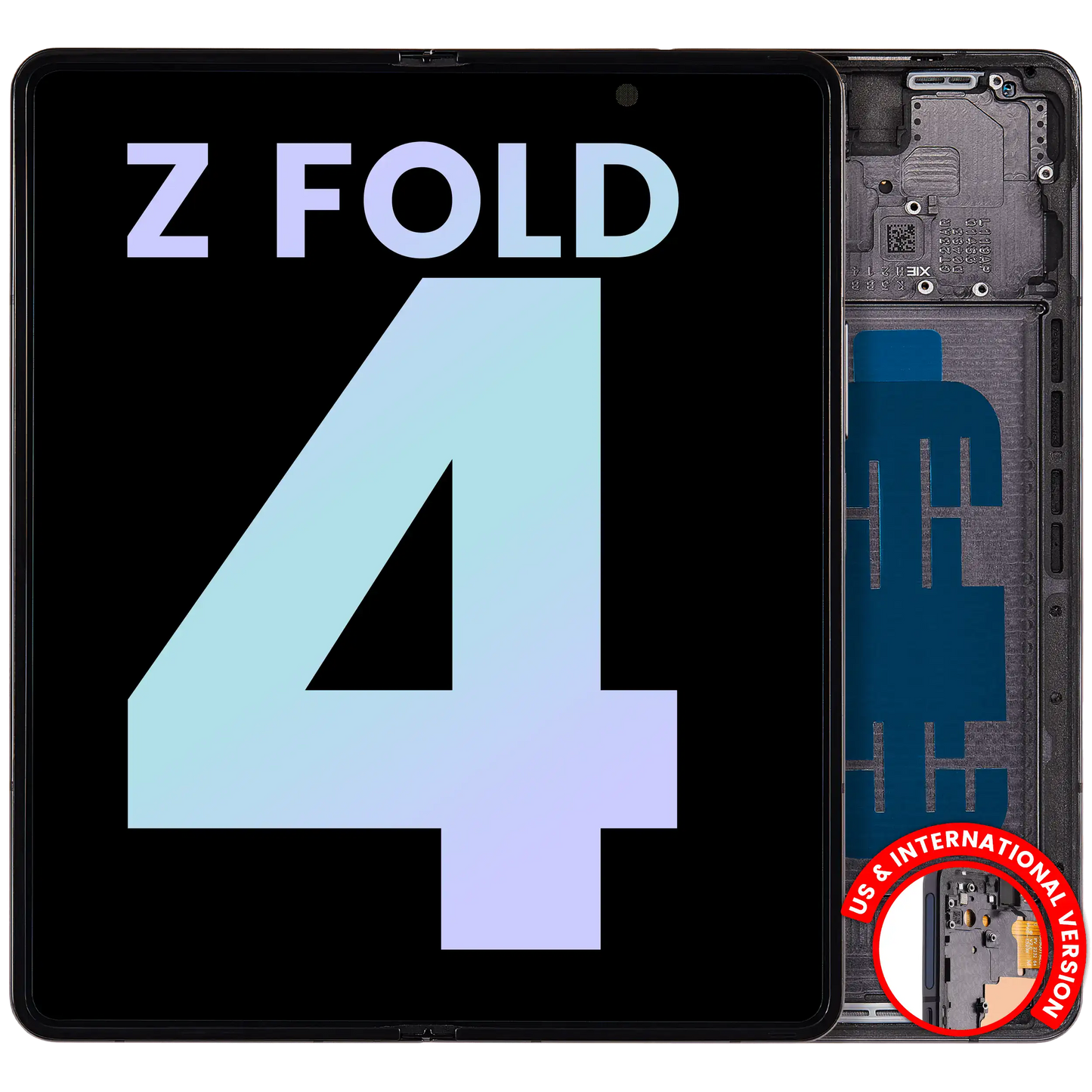 Inner OLED Assembly With Frame For Samsung Galaxy Z Fold 4 5G (US & International) (Service Pack) (Phantom Black)