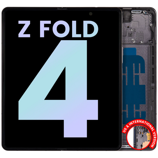 Inner OLED Assembly With Frame For Samsung Galaxy Z Fold 4 5G (US & International) (Service Pack) (Phantom Black)