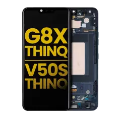 OLED Assembly With Frame For LG G8X ThinQ / V50S ThinQ 5G (Refurbished) (Aurora Black)