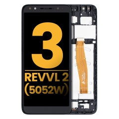 LCD Assembly With Frame For T-Mobile Revvl 2 (5052W / 2019) (Refurbished) (Black)
