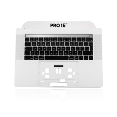 Top Case with Keyboard (ISO UK) For MacBook Pro 15" A1990 (2018-2019) (OEM New) (Silver)