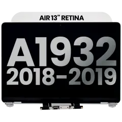 Complete LCD Display Assembly For MacBook Air 13" A1932 (2018-2019) (Used OEM Pull: Grade B) (Silver)