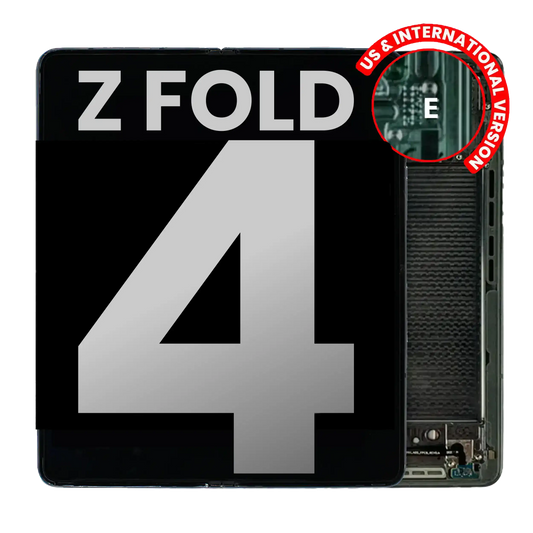 Inner OLED Assembly With Frame For Samsung Galaxy Z Fold 4 5G (US & International) (Used OEM Pull: Grade B/C) (Gray Green)