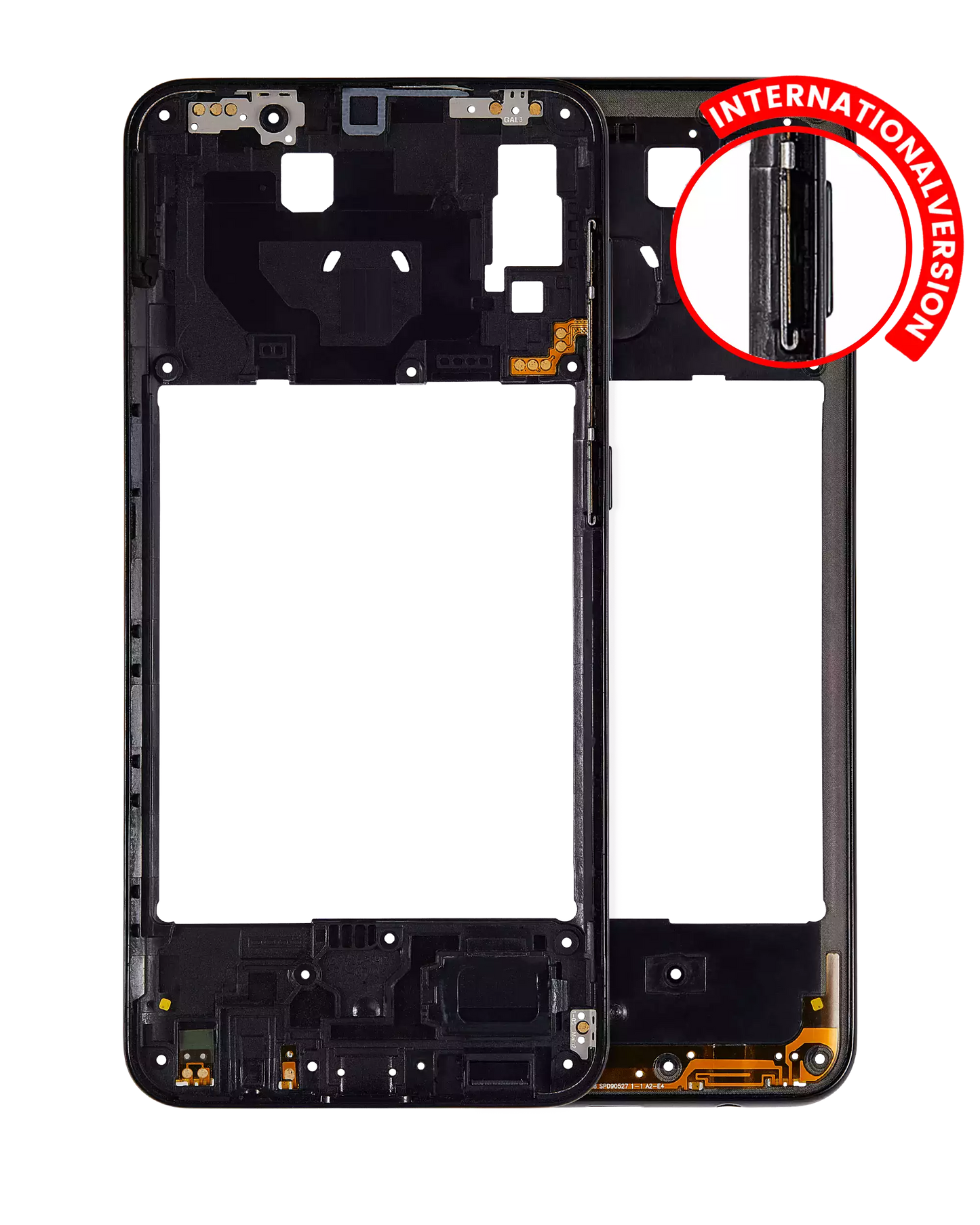 Mid-Frame Housing For Samsung Galaxy A20 (A205 / 2019) (International Version) (Black)
