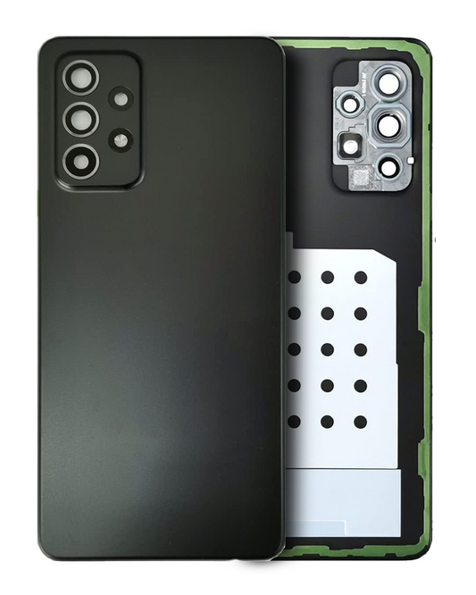 Back cover Glass For Samsung Galaxy A52 5G (A526 / 2021) (Aftermarket Plus) (Awesome Black)