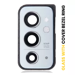 Back Camera Lens With Cover Bezel Ring For OnePlus 9RT 5G (Nano Silver)