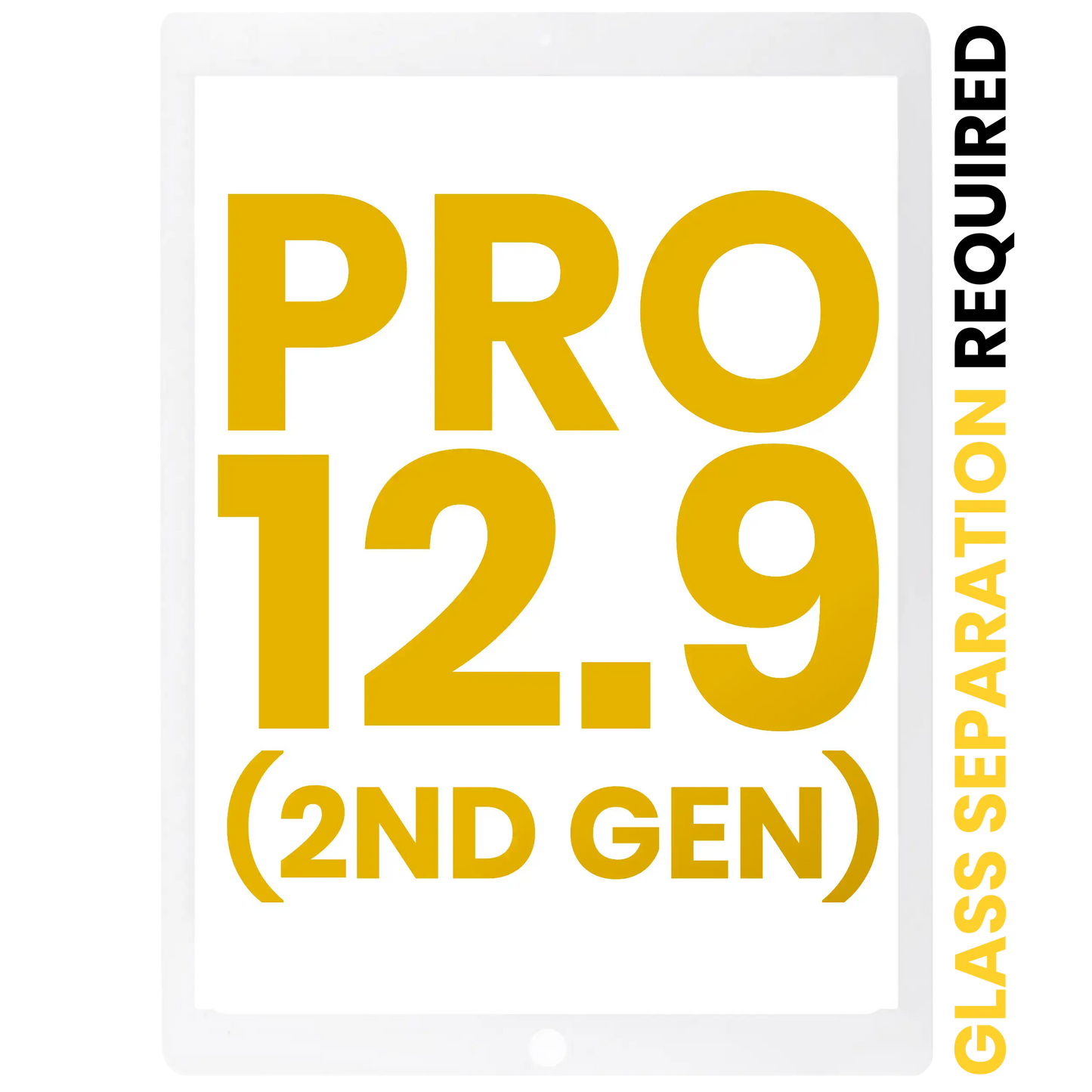 Front Glass Only For iPad Pro 12.9" 2nd Gen (2017) (White) (Glass Separation Required)