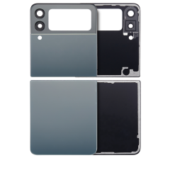 Top & Bottom Back Cover Glass With Camera Lens For Samsung Galaxy Z Flip 3 5G (Aftermarket Plus) (Green)