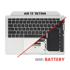 Top Case with Battery and Keyboard (ANSI US) For MacBook Air 13" A2337 (2020) (Silver)