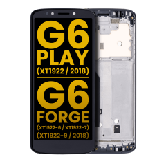 LCD Assembly With Frame For Motorola Moto G6 Play (XT1922 / 2018) / G6 Forge (XT1922-6 / XT1922-7 / XT1922-9 / 2018) (US Version) (Refurbished) (Black)