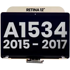 Complete LCD Display Assembly For MacBook 12" A1534 (2015-2017) (Used OEM Pull: Grade B) (Gold)