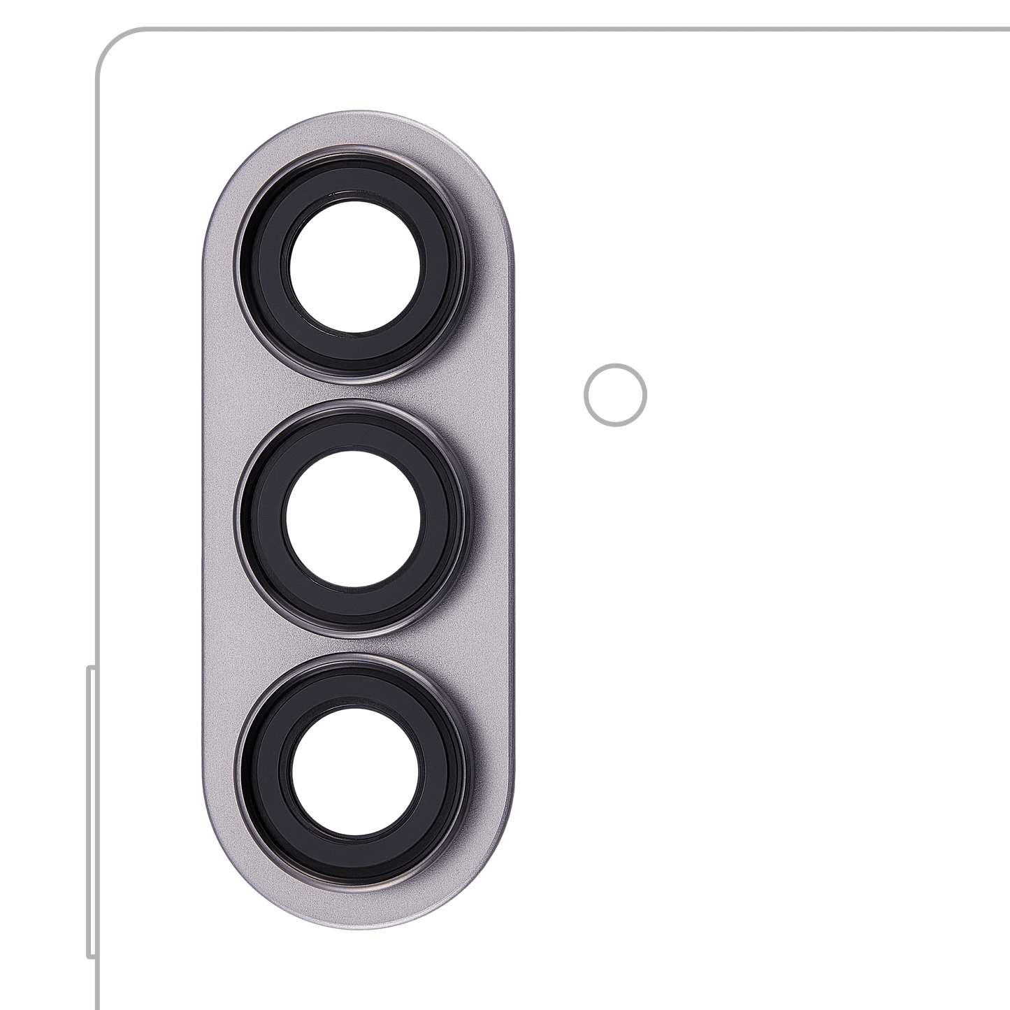 Back Camera Lens With Bezel Ring For Samsung Galaxy Z Fold 7 (F966) (Silver Shadow)