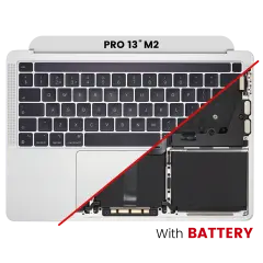 Top Case with Battery and Keyboard (ANSI US) For MacBook Pro 13" A2338 (2020) (Silver)