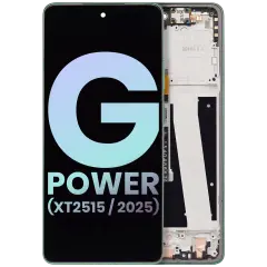 LCD Assembly With Frame For Motorola Moto G Power (XT2515 / 2025) (Genuine OEM) (Leaf Green)