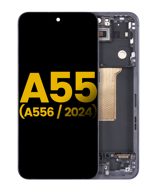 OLED Assembly With Frame For Samsung Galaxy A55 (A556 / 2024) (Refurbished) (Navy)