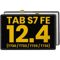 LCD Assembly Without Frame For Samsung Galaxy Tab S7 FE 12.4"(T730 / T733 / T735 / T736) (2021) (Refurbished) (Black)