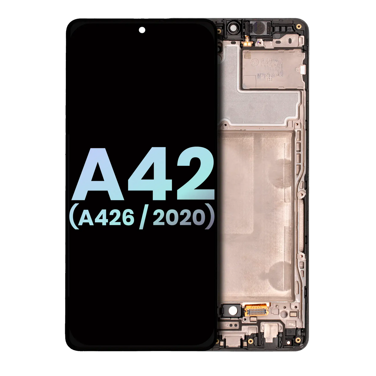 OLED Assembly With Frame For Samsung Galaxy A42 5G (A426 / 2020) (Service Pack) (Prism Dot Black)
