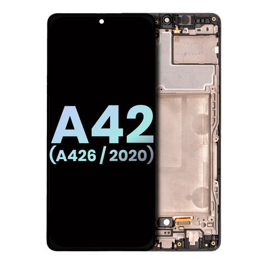 OLED Assembly With Frame For Samsung Galaxy A42 5G (A426 / 2020) (Service Pack) (Prism Dot Black)