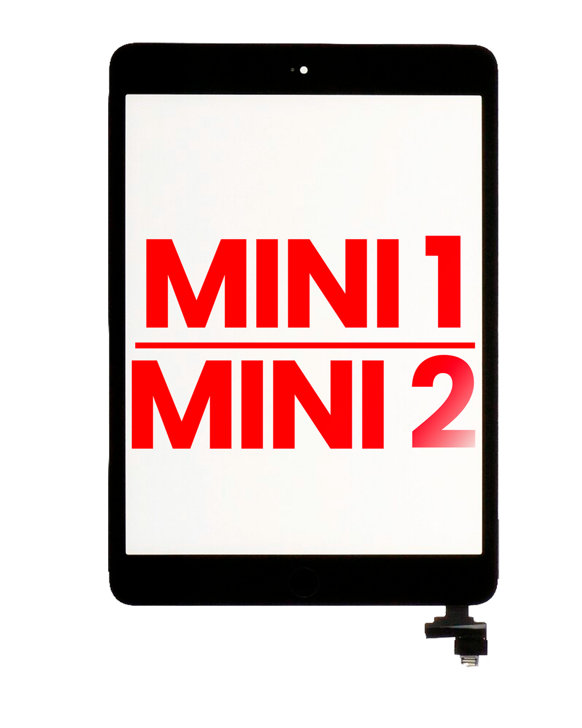 Digitizer With IC Chip & Home Button Pre-Installed For iPad Mini 1 / iPad Mini 2 (Aftermarket Plus) (Black)