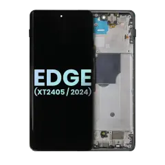 OLED Assembly With Frame For Motorola Edge (XT2405 / 2024) (Genuine OEM) (Black)