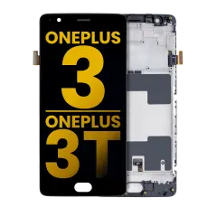 OLED Assembly With Frame For OnePlus 3 / OnePlus 3T (Refurbished) (Black)