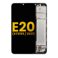 LCD Assembly With Frame For Motorola Moto E20 (XT2155 / 2021) (Refurbished) (Black)