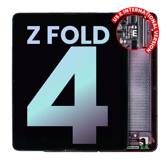 Inner OLED Assembly With Frame For Samsung Galaxy Z Fold 4 5G (US & International) (Service Pack) (Burgundy)