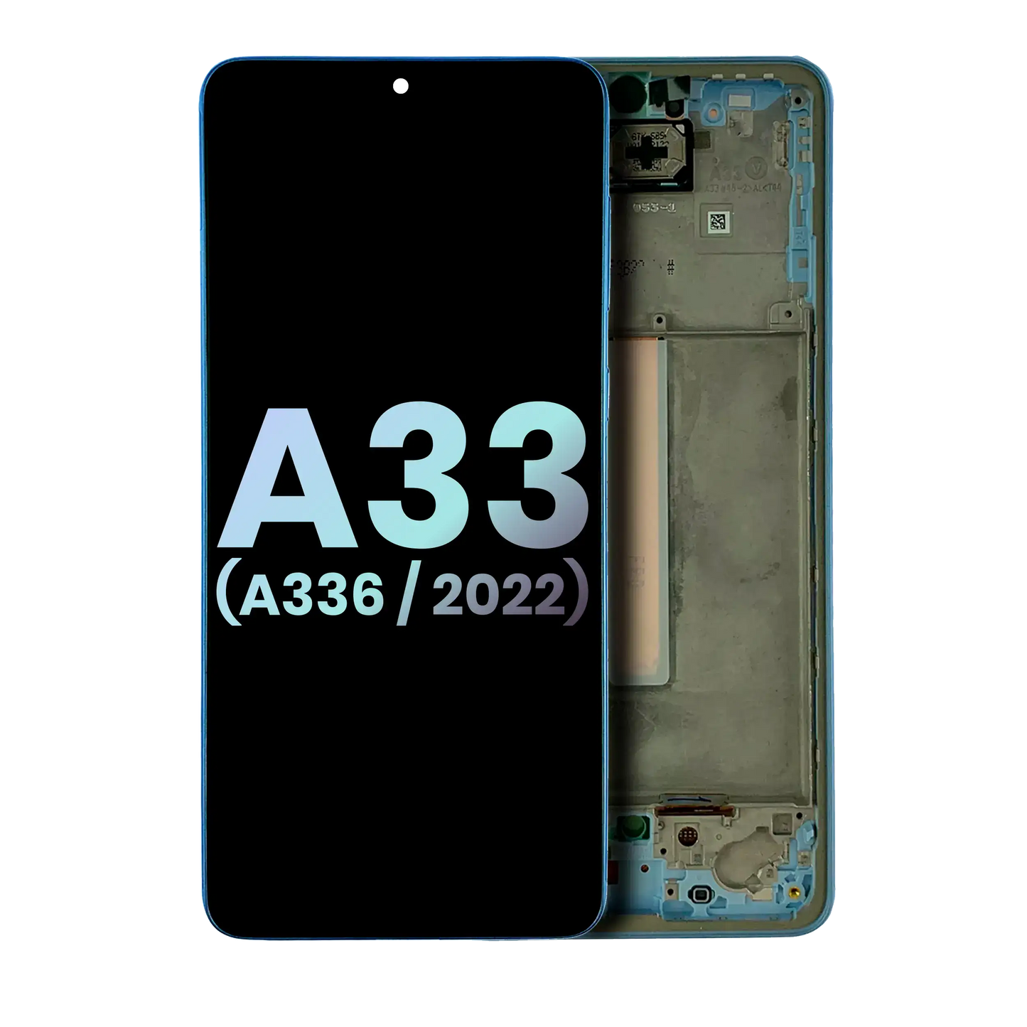 OLED Assembly With Frame For Samsung Galaxy A33 5G (A336 / 2022) (Service Pack) (Blue)