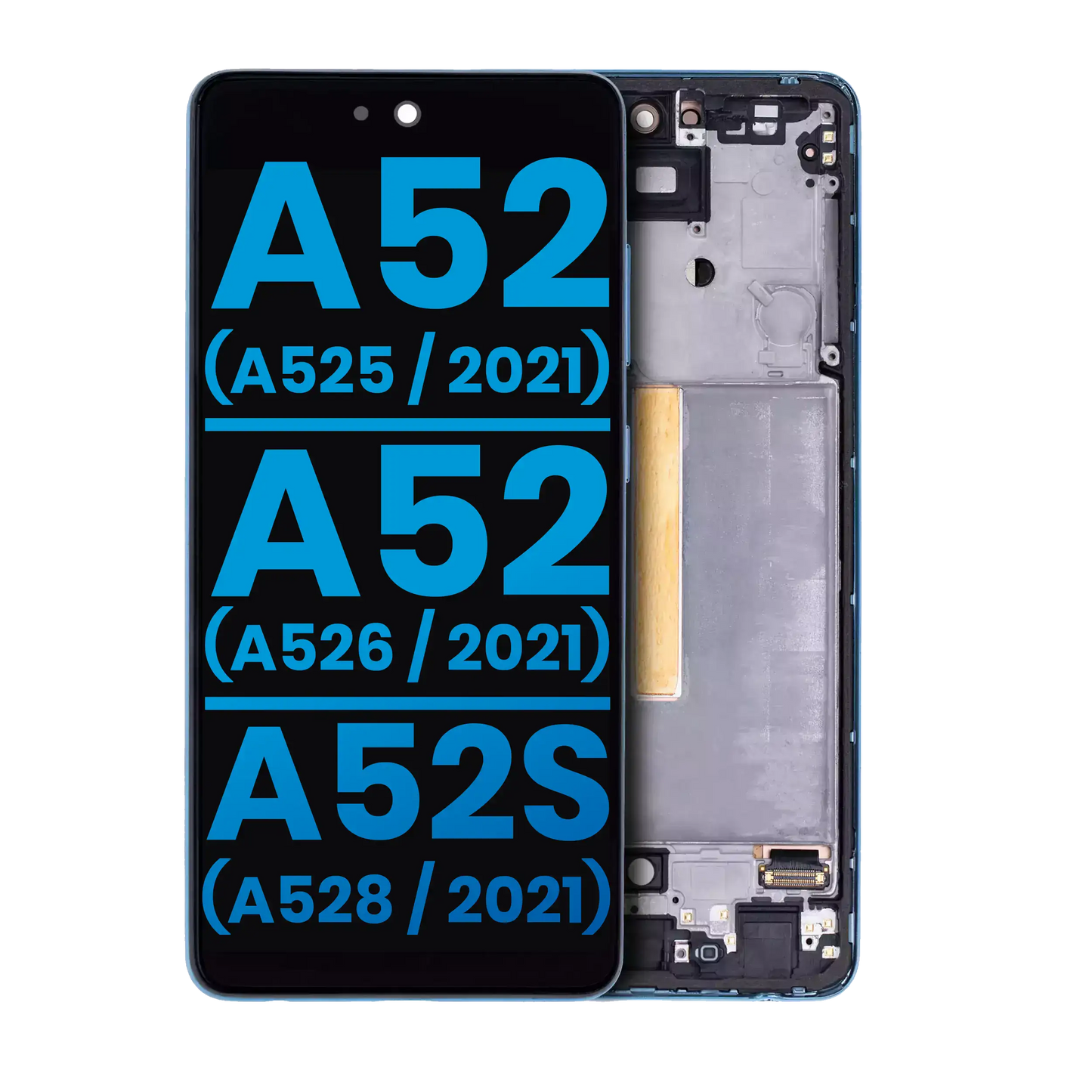 LCD Assembly With Frame (Without Finger Print Sensor) For Samsung Galaxy A52 4G (A525 / 2021) / A52 5G (A526 / 2021) / A52S (A528 / 2021) (Aftermarket : Incell) (Awesome Blue)